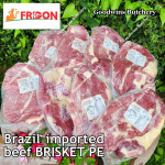 Beef BRISKET PE (Point End) frozen for smoke soup tongseng rawon semur Brazil portioned cuts +/- 1.5 kg/pc (price/kg) brand Minerva / Frigon